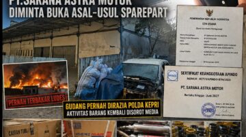 TANPA TANDA SNI: DIPERTANYAKAN PT.SARANA ASTRA MOTOR DIMINTA BUKA ASAL-USUL SPAREPART