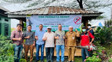 Peduli Kesehatan Warga, PT PHPO KIM II Gelar Fogging Gratis di Mabar Hilir dan Saentis